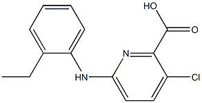 3-chloro-6-[(2-ethylphenyl)amino]pyridine-2-carboxylic acid Struktur