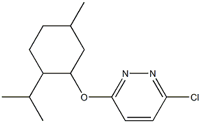 3-chloro-6-{[5-methyl-2-(propan-2-yl)cyclohexyl]oxy}pyridazine Struktur