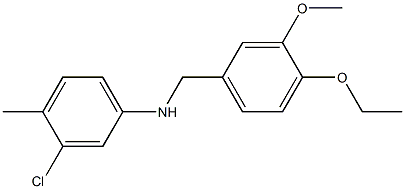 3-chloro-N-[(4-ethoxy-3-methoxyphenyl)methyl]-4-methylaniline Struktur