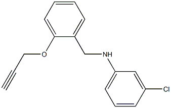 3-chloro-N-{[2-(prop-2-yn-1-yloxy)phenyl]methyl}aniline Struktur