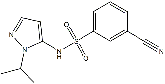 3-cyano-N-(1-isopropyl-1H-pyrazol-5-yl)benzenesulfonamide Struktur