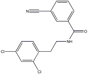 3-cyano-N-[2-(2,4-dichlorophenyl)ethyl]benzamide Struktur