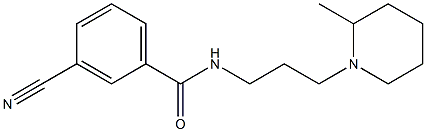 3-cyano-N-[3-(2-methylpiperidin-1-yl)propyl]benzamide Struktur