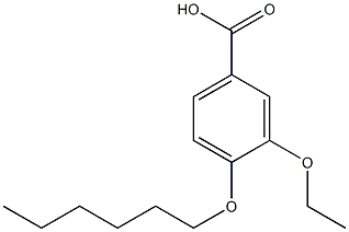 3-ethoxy-4-(hexyloxy)benzoic acid Struktur