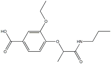 3-ethoxy-4-[1-(propylcarbamoyl)ethoxy]benzoic acid Struktur