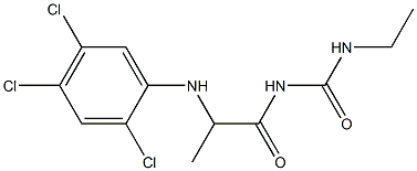 3-ethyl-1-{2-[(2,4,5-trichlorophenyl)amino]propanoyl}urea Struktur