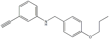 3-ethynyl-N-[(4-propoxyphenyl)methyl]aniline Struktur