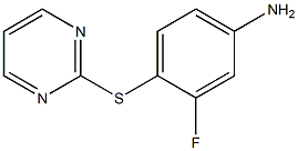 3-fluoro-4-(pyrimidin-2-ylsulfanyl)aniline Struktur