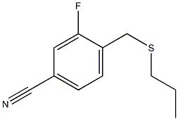 3-fluoro-4-[(propylsulfanyl)methyl]benzonitrile Struktur