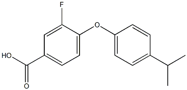 3-fluoro-4-[4-(propan-2-yl)phenoxy]benzoic acid Struktur