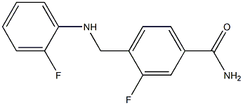 3-fluoro-4-{[(2-fluorophenyl)amino]methyl}benzamide Struktur