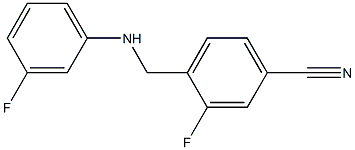 3-fluoro-4-{[(3-fluorophenyl)amino]methyl}benzonitrile Struktur