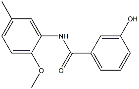 3-hydroxy-N-(2-methoxy-5-methylphenyl)benzamide Struktur