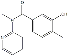 3-hydroxy-N,4-dimethyl-N-(pyridin-2-yl)benzamide Struktur