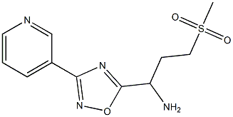 3-methanesulfonyl-1-[3-(pyridin-3-yl)-1,2,4-oxadiazol-5-yl]propan-1-amine Struktur