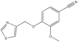 3-methoxy-4-(1,3-thiazol-4-ylmethoxy)benzonitrile Struktur