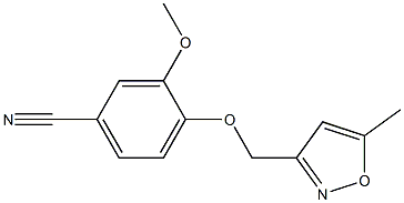 3-methoxy-4-[(5-methyl-1,2-oxazol-3-yl)methoxy]benzonitrile Struktur