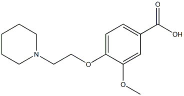 3-methoxy-4-[2-(piperidin-1-yl)ethoxy]benzoic acid Struktur