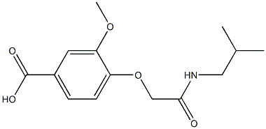 3-methoxy-4-{[(2-methylpropyl)carbamoyl]methoxy}benzoic acid Struktur