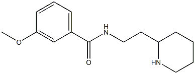 3-methoxy-N-(2-piperidin-2-ylethyl)benzamide Struktur