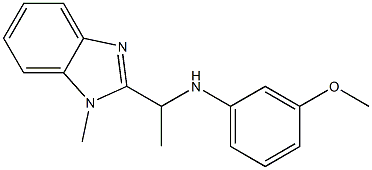 3-methoxy-N-[1-(1-methyl-1H-1,3-benzodiazol-2-yl)ethyl]aniline Struktur