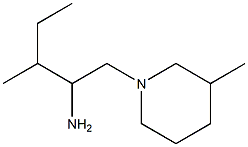 3-methyl-1-(3-methylpiperidin-1-yl)pentan-2-amine Struktur