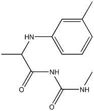 3-methyl-1-{2-[(3-methylphenyl)amino]propanoyl}urea Struktur