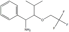 3-methyl-1-phenyl-2-(2,2,2-trifluoroethoxy)butan-1-amine Struktur