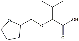 3-methyl-2-(tetrahydrofuran-2-ylmethoxy)butanoic acid Struktur