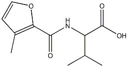 3-methyl-2-[(3-methyl-2-furoyl)amino]butanoic acid Struktur