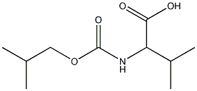 3-methyl-2-{[(2-methylpropoxy)carbonyl]amino}butanoic acid Struktur