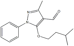 3-methyl-5-(3-methylbutoxy)-1-phenyl-1H-pyrazole-4-carbaldehyde Struktur