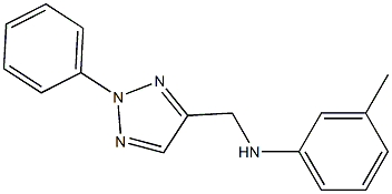 3-methyl-N-[(2-phenyl-2H-1,2,3-triazol-4-yl)methyl]aniline Struktur