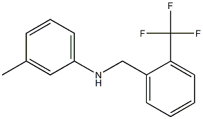 3-methyl-N-{[2-(trifluoromethyl)phenyl]methyl}aniline Struktur