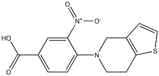 3-nitro-4-{4H,5H,6H,7H-thieno[3,2-c]pyridin-5-yl}benzoic acid Struktur