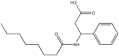 3-octanamido-3-phenylpropanoic acid Struktur