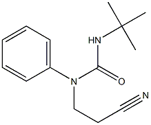 3-tert-butyl-1-(2-cyanoethyl)-1-phenylurea Struktur