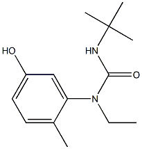 3-tert-butyl-1-ethyl-1-(5-hydroxy-2-methylphenyl)urea Struktur