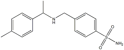 4-({[1-(4-methylphenyl)ethyl]amino}methyl)benzene-1-sulfonamide Struktur