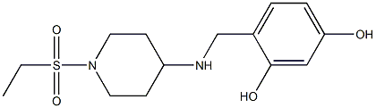 4-({[1-(ethanesulfonyl)piperidin-4-yl]amino}methyl)benzene-1,3-diol Struktur