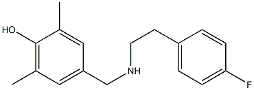 4-({[2-(4-fluorophenyl)ethyl]amino}methyl)-2,6-dimethylphenol Struktur