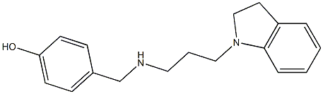 4-({[3-(2,3-dihydro-1H-indol-1-yl)propyl]amino}methyl)phenol Struktur