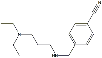 4-({[3-(diethylamino)propyl]amino}methyl)benzonitrile Struktur