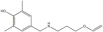 4-({[3-(ethenyloxy)propyl]amino}methyl)-2,6-dimethylphenol Struktur