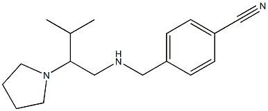 4-({[3-methyl-2-(pyrrolidin-1-yl)butyl]amino}methyl)benzonitrile Struktur