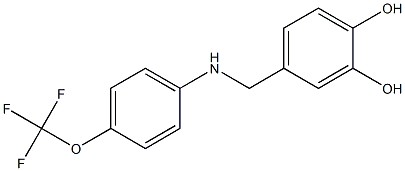 4-({[4-(trifluoromethoxy)phenyl]amino}methyl)benzene-1,2-diol Struktur