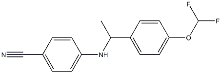 4-({1-[4-(difluoromethoxy)phenyl]ethyl}amino)benzonitrile Struktur