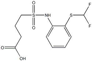 4-({2-[(difluoromethyl)sulfanyl]phenyl}sulfamoyl)butanoic acid Struktur