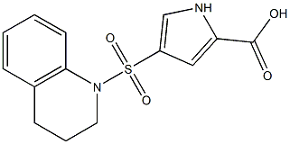 4-(1,2,3,4-tetrahydroquinoline-1-sulfonyl)-1H-pyrrole-2-carboxylic acid Struktur