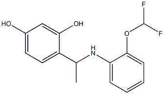 4-(1-{[2-(difluoromethoxy)phenyl]amino}ethyl)benzene-1,3-diol Struktur